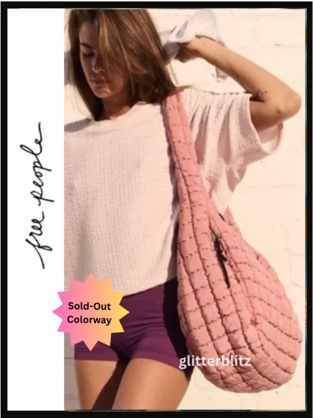 FP Movement Quilted Carryall - Pink Ballet Slipper